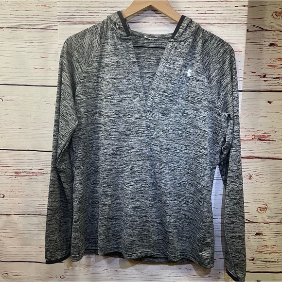 Under Armour HeatGear Women's Tech Twist V-neck Hoodie Henley - size M - Picture 4 of 8